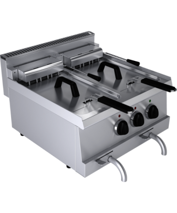 Friteuză electrică dublă de banc, 2x10 lt, seria 600