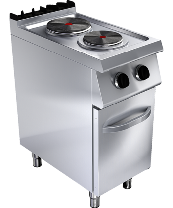 Mașină de gătit electrică cu 2 ochiuri și suport închis, seria 700